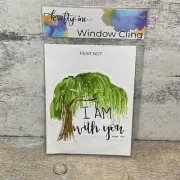 Krafty Inc Window Cling I Am With You Isaiah 41:10 Fear Not Brand 4x3" New