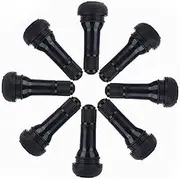 TIDTALEO 8 Pcs Black Stems Valve Stems for Vehicle Tires Wheel Gauge Puncture Car Covers Car Steering Vehicle Tire Pressure Caps Plug Valve Black