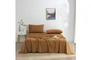 Dreamaker Micro Flannel Sheet Set - Rust