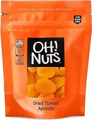 Dried Apricots Turkish | 2 lb - Dried Fruit | No Sugar Added | Dehydrated Fruit Bites | Packed in New York Zip-Seal Bag for Exceptional Freshness by Oh Nuts