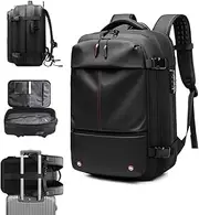Vacuum Backpack, Upgrated Vacuum Backpacks Travel, 60L Expandable Backpack with Vacuum Compression, Water Resistant, Anti Theft Travel Vacuum Backpack, Easy to Take on Plane