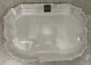 Il Mulino Beige / Taupe Rustic Crackle Style MELAMINE Serving Tray Platter