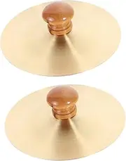 LIGIGWASH 1 Pair Mini Hand Cymbals 7cm Sturdy Traditional Percussion Instruments for Band Rhythm Performances