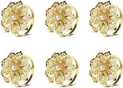 6X Napkin Ring Paper Clip Table Decor Exquisite Stainless Steel Fine Workmanship Home Supplies Sweet Gift Hotel, Gold