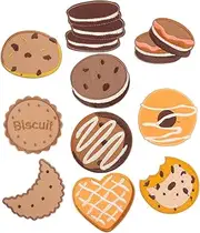 TEHAUX 10pcs Cookie Embroidery Patches: Iron On Sew On Applique for DIY Craft Children's Clothing Backpacks Hats Jacket Kawaii Cartoon Decorative Accessories