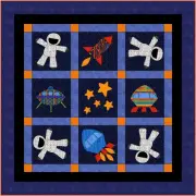 New Applique Quilt Pattern ROCKET MAN SINDY RODENMAYER 60x60