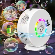 Bubble Machine for Kids Toddlers,Automatic Bubble Blower with LED Light Recha...