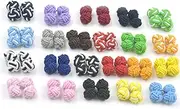 [fujiyuan] 10 Pairs Silk Knot Cufflinks Cuff Links Cool Colour Random Send