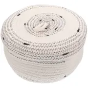 Small Round Lidded Basket Cotton Rope Storage Convenient Natural