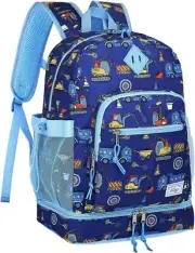 kasqo Kids Backpack, Insulated Lunch Bag Set for Toddler Boys Girls