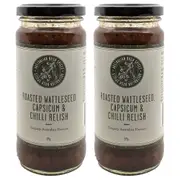 2PK Australian Bush Spices Roasted Wattleseed, Capsicum & Chilli Relish Spread