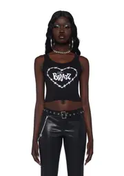 [Dolls Kill x Bratz] Talk Back Tank Top-Black