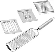 4 Blades Home Vegetable Slicer Food Slicer Shredder for Fruits Salad Garlic, Silver, 4 Pcs