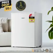 70L Bar Fridge Portable Mini Fridge 5L Separate Chiller 6 Levels Eco 60W White