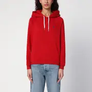 [Polo Ralph Lauren] Red plush cotton sweatshirt XS Red