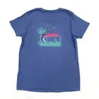 Macpac Womens T-shirt Abel Tasman Organic Cotton T-shirt Size 8 New Blue