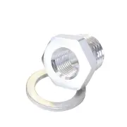 Aeroflow Metric Pipe Reducer M16 X To 1/8" Silver Finish Hose Fitting