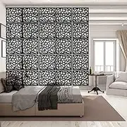Stepstall Hanging Room Divider Made of Environmentally PVC, 12 PCS Room Divider Partitions Panel Screen for Decorating Bedroom, Dining, Study and Sitting-Room, Hotel, Bar and Restaurant