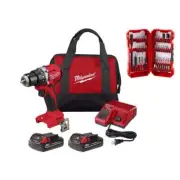 Milwaukee Compact Drill/Driver Kit 18V Brushless w/SHOCKWAVE Bit Set (45-Piece)