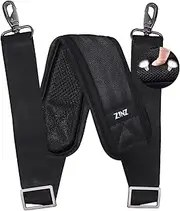 [ZINZ] 79 inch Shoulder Strap, Extra-thick Fixed Cushion Pad and Dual Clasps Universal Replacement Strap with Metal Swivel Hooks for Laptop Bags, Luggage Bags, Camera, Crossbody (200cm),Black