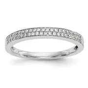 0.22ct. CZ Solid Real 14K White Gold Micro Pave Wedding Band Ring