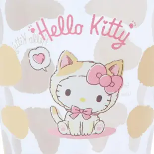 【SANRIO 三麗鷗】療癒貓咪系列 貓掌造型玻璃杯 HELLO KITTY(餐具雜貨)