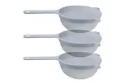 3x Cuisena 20cm Nylon Mesh Strainer Pasta Noodles Drainer w Long Handle White
