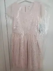 Cat & Jack Girls Belle Flutter Sleeve Sequin Dress - X-Large 14-16 Only