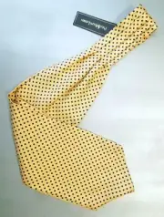 POLO RALPH LAUREN 100% SILK ALLOVER POLKA DOT MENS YELLOW CUMMERBUND: OSFA
