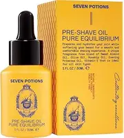 Seven Potions Pre Shave Oil For Men 30ml For Sensitive Skin, Prevents Irritation. Close Shave With A Premium Organic Shave Oil. 100 Natural. Reduces Nicks & Cuts. Lubricates & Protects Face