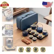 Ceramic Travel Tea Set with Teapot and Cups - Perfect for Outdoor Gifting