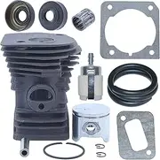 44mm Big Bore Cylinder Piston Kit for H 340 345 350 Chainsaw Fuel Filter Line Oil Seal Gasket Lawn Mower Replacement Accessories
