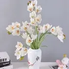 6 Heads Cymbidium Flower Branch Artificial Orchid Flower Living Room