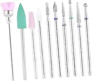 Baluue Home Nail Care Kit Nail Drill Bits Set 10pcs Tungsten Steel Drill Bits for Manicure Nail Art Grinding Tool