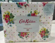 Cath Kidston California King Sheet Set Bunches Pink 100% Cotton Percale Floral