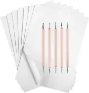 50 Sheets Carbon Paper Graphite Paper White Carbon Transfer (8.5 X 11.5 Inch) Tr
