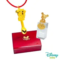 在飛比找Yahoo奇摩購物中心優惠-Disney迪士尼系列金飾 彌月金飾印章套組木盒-榜首米奇款