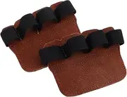 WHAMVOX Gym Accessories Exercise Training Gloves Hand Grips for Strength Training Weight Lifting Gloves Lifting Grips Variety Leather Weightlifting Grip Pads Gym Hand Grips Brown
