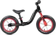 Balance Bike Tricycle Trike Children's Balance Bike, Outdoor Children's Competition-Type Balance Car Beginners No Pedal Training Bicycle 2-6 Years Old Inflatable Wheel, 3 Colors (Color : Black)