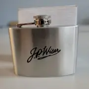 J.P. Wiser Stainless Steel 4oz Flask New In Box Unused