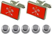 [Select Gifts] Shirt Dress Studs St Petersburg City Russia Flag Cufflinks