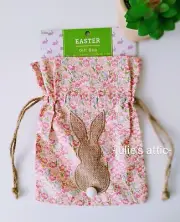 Hobby Lobby Easter Bunny Fabric Gift Bag 6" By 8"