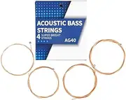 FANGXIN High Carbon Steel Core 4 String Bass Strings Replacement Set, Acoustic Bass Strings, Electric Bass String, 4 String Bass Instrument Accessories