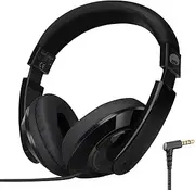Rockpapa Comfort Kids Headphones, Over Ear Headphones Wired, Childrens Headphones with Adjustable Headband, Stereo Sound, Wired Headphones for Kids Girls Teens Adults (Black)