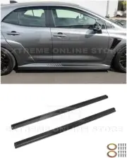 For 23-Up GR Corolla | GR Style Matte Black Side Skirts Rocker Panels Extension