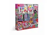 eeBoo: Piece and Love Artist Studio 1000 Piece Square Jigsaw Puzzle, Sturdy Puzzle Pieces, A Cooperative Activity with Friends and Family