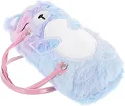 [Minkissy] Cute Plush Bear Eyeglasses Case Portable Storage Pouch for Women Compression Resistant Multi Purpose for Glasses Coins Items