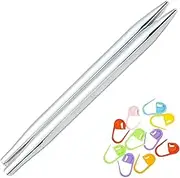 KnitPro Nova Interchangeable Circular Knitting Needles 5 inch, Size 6 (13cm, 4.00mm) Bundle with 10 Artsiga Crafts Stitch Markers