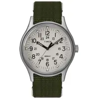 在飛比找ETMall東森購物網優惠-【TIMEX】 天美時 MK1 潮流軍錶 (銀面/銀綠條紋 