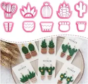 Clay Cutters for Polymer Clay Jewelry, Cactus Polymer Clay Cutters for Earrings